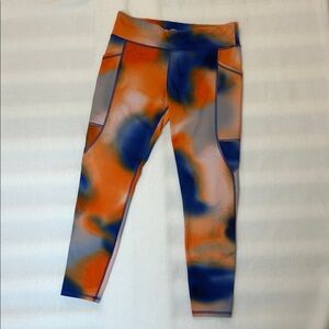 Athletic Works Girls L 10-12 Plus Printed Capri Leggings Pockets